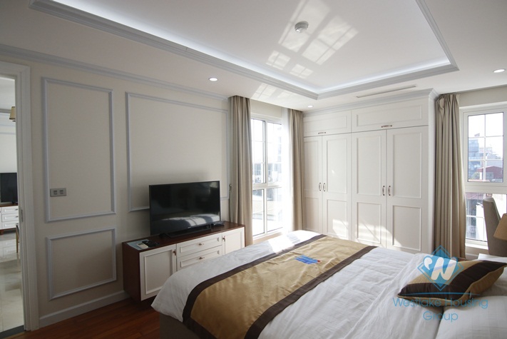 High floor luxury two bedrooms apartment for rent in city center, Hoan Kiem district, Ha Noi